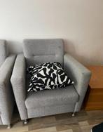 Grijze Fauteuil - Zo goed als nieuw, Ophalen of Verzenden, Zo goed als nieuw, Stof, 75 tot 100 cm
