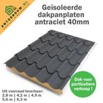 Geïsoleerde Dakpanplaten 40 mm dik, Doe-het-zelf en Verbouw, Dakpannen en Dakbedekking, Overige materialen, Zwart, Nieuw, 15 m² of meer