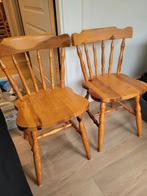 2 vintage houten stoelen, Huis en Inrichting, Stoelen, Ophalen, Gebruikt