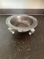 Antieke Tinnen asbak op Voetjes, Antiek en Kunst, Ophalen of Verzenden