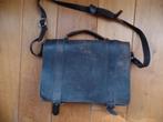 Oude leren werk tas - post tas - conducteur tas, Ophalen of Verzenden, Gebruikt, Zwart, Leer