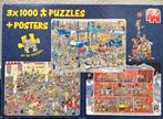 Jan van Haasteren 3x1000 GYM - LEKKAGE - CAFE, Ophalen of Verzenden, 500 t/m 1500 stukjes, Zo goed als nieuw, Legpuzzel