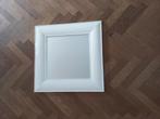 Grote witte vierkante spiegel, Huis en Inrichting, Woonaccessoires | Spiegels, Gebruikt, Ophalen