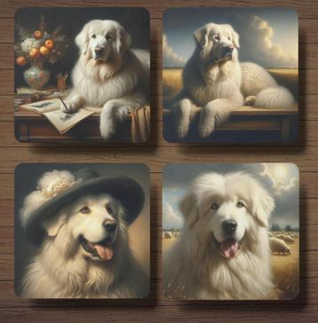 Maremma Rembrandt stijl onderzetters met houder beschikbaar voor biedingen