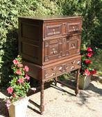 Antieke eikenhouten Jacobean ladekast, Antiek en Kunst, Ophalen