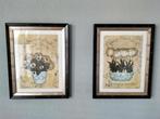 Set van twee ingelijste bloemenprints, Ophalen of Verzenden
