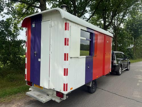 Houten snelverkeer schaftwagen schaftkeet pipowagen  4 25 3, Zakelijke goederen, Machines en Bouw | Keten en Containers, Ophalen of Verzenden