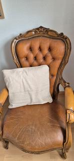 Vintage fauteuil - project, Huis en Inrichting, Ophalen, Gebruikt, Bruin, Vintage