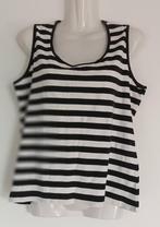 zwart-wit topje maat L, Kleding | Dames, Tops, Wit, Maat 42/44 (L), Ophalen of Verzenden, Zonder mouw