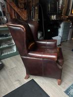 Lederen oorfauteuil, Huis en Inrichting, Fauteuils, Ophalen, 75 tot 100 cm