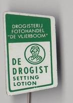 De Drogist Setting Lotion Den Haag de Vlierboom speldje, Verzamelen, Speldjes, Pins en Buttons, Gebruikt, Niet vindbaar, Niet vindbaar