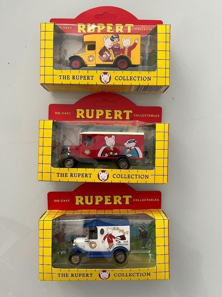Rupert Bear - 3 modelauto's, Kinderen en Baby's, Speelgoed | Speelgoedvoertuigen, Nieuw, Ophalen of Verzenden