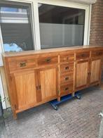 Dressoir teakhout, Huis en Inrichting, Kasten | Dressoirs, Ophalen, Gebruikt, Teakhout, 200 cm of meer
