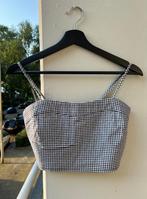 Pull & Bear Blue-White Gingham Crop Top, Blauw, Ophalen of Verzenden, Zo goed als nieuw, Maat 36 (S)