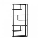 woood vakkenkast zwart 85x188x35, Huis en Inrichting, Ophalen, Met plank(en), Zo goed als nieuw, Minder dan 150 cm