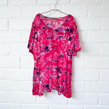 Ulla Popken T-shirt Maat 50/52 Roze Paars Tie-Dye Tuniek beschikbaar voor biedingen