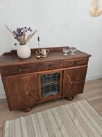 Vintage  (antiek) dressoir  thee servies kast !, Ophalen, 100 tot 150 cm, 25 tot 50 cm, Glas