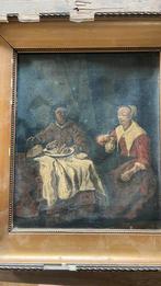 Oud schilderij met figuren, Antiek en Kunst, Kunst | Schilderijen | Klassiek, Ophalen of Verzenden