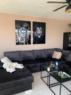 2 hele mooie glasschilderijen leeuwen 80x120cm, Antiek en Kunst, Ophalen