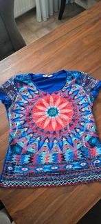 101 IDEES Kleurrijk Shirt, Kleding | Dames, Blauw, Ophalen of Verzenden, Zo goed als nieuw, Korte mouw