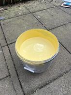 Muurverf pastel geel, Doe-het-zelf en Verbouw, Verf, Beits en Lak, Ophalen, Gebruikt, 5 tot 10 liter, Geel
