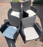 Tuinstoelen 4 stuks zonder schade met kussen tuinset rotan.., Tuin en Terras, Tuinstoelen, Ophalen, Rotan