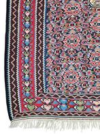 Handmade Persian wool Senneh Kelim carpet reversible 158x252, Persian Perzisch vintage oosters hype Kelim hype, Crème, 150 tot 200 cm