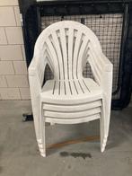 kuipstoelen wit onverwoestbaar, Tuin en Terras, Tuinstoelen, Ophalen of Verzenden, Gebruikt, Kunststof, Stapelbaar