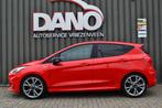 Ford Fiesta 1.0 EcoB. 140PK ST-Line Navi/Leer/ACC/Carplay, Gebruikt, 1064 kg, Leder en Stof, Bedrijf