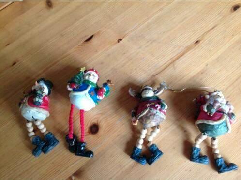 Nieuwe kersthangers, sneeuwpop, rendier, kerstman bungelbeen, Diversen, Kerst, Nieuw, Ophalen of Verzenden