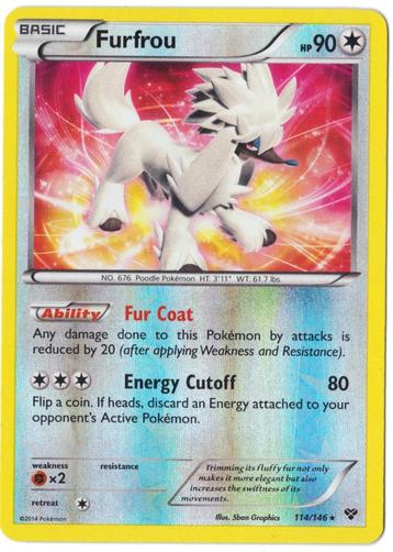 XY,  Furfrou [reverse] 114/146 beschikbaar voor biedingen