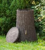 Regenton Boomstam Little Tree 250 L donkerbruin, Kunststof, Met kraantje, 150 liter of meer, Nieuw