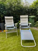 Dukdalf camping stoelen met voetenbankje, Ophalen of Verzenden, Gebruikt, Campingstoel