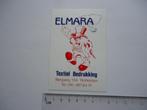 sticker oud Elmara Rotterdam textiel druk bergweg 134 retro, Verzamelen, Verzenden, Zo goed als nieuw, Bedrijf of Vereniging