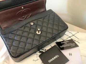 Tasche Leder Zwart Zilver Hardware Zeldzaam  beschikbaar voor biedingen