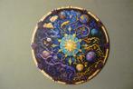Houten ronde (A5) puzzel '' Blauw '' + Poster 106 st, Hobby en Vrije tijd, Denksport en Puzzels, Ophalen of Verzenden, Minder dan 500 stukjes