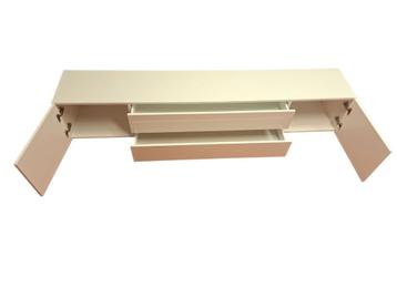 Moderne witte TV-meubel – met lades en kastdeuren