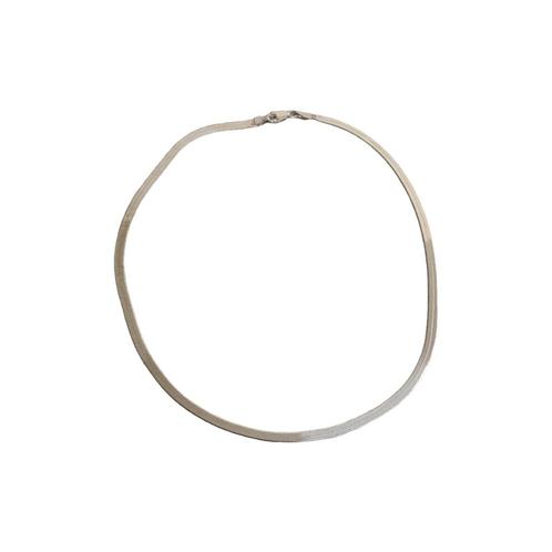 Zilveren visgraat ketting uit Italy 925 40 cm 5.3 gram, Sieraden, Tassen en Uiterlijk, Kettingen, Zo goed als nieuw, Zilver, Zilver
