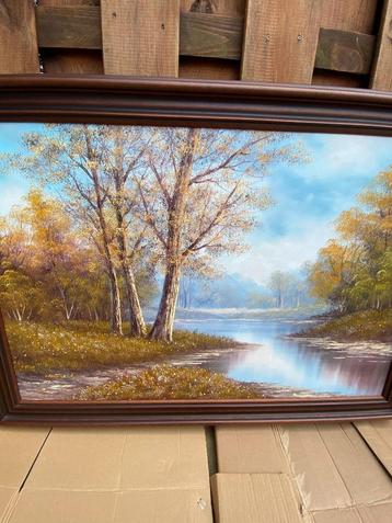 prachtig natuur landschap schilderij beschikbaar voor biedingen