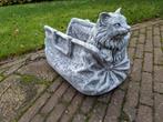 Betonnen kat in tas bloempot tuinbeeld beton poes, Tuin en Terras, Tuinbeelden, Ophalen, Nieuw