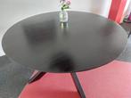 Mooie zwarte ronde tafel op spinpoot, Huis en Inrichting, Tafels | Eettafels, Ophalen of Verzenden, Zo goed als nieuw, Rond, 100 tot 150 cm