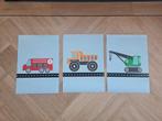3 posters voertuigen, Ophalen of Verzenden, Gebruikt, Rechthoekig Staand