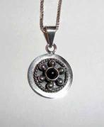 Ketting Zilver Onyx Scheepsroer, Verzenden, Zo goed als nieuw, Met edelsteen, Zilver