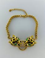 Armband Panther goud kleur, Staal, Verzenden, Nieuw, Met bedels of kralen