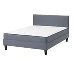 IKEA SÄBÖVIK boxspring 160x200 cm + topper – grijs, Huis en Inrichting, Ophalen, Overige materialen, Tweepersoons, Zo goed als nieuw