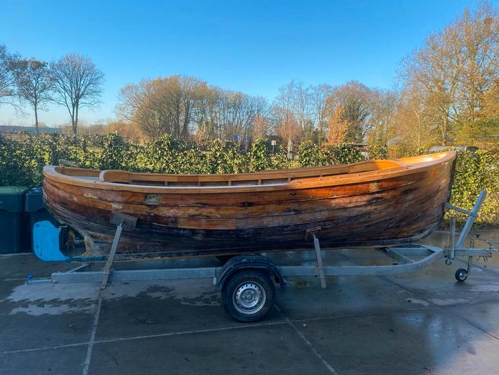 Prachtige Houten Sloep te Koop!, Watersport en Boten, Motorboten en Motorjachten, Gebruikt, Hout, 6 tot 9 meter, Diesel, Binnenboordmotor