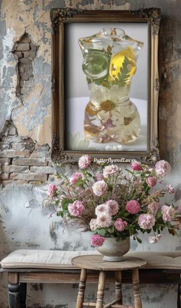 Goddess Apollo beeld decoratie bloemen Cadeau tip Resin Art beschikbaar voor biedingen