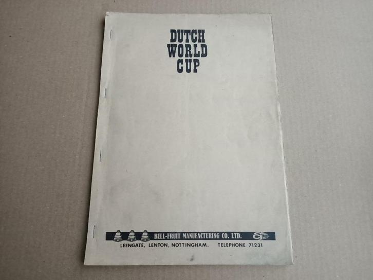 Service Manual: Dutch World Cup (Bell-Fruit) Fruit Machine, Verzamelen, Automaten | Overige, Gebruikt, Verzenden