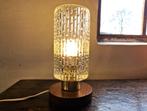 Mid-Century lamp van Teak, Messing en Glas, Huis en Inrichting, Lampen | Tafellampen, Ophalen, Gebruikt, -, Glas