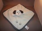 c13 zeeman knuffeldoek hond wit grijs groen rammel in hoofd, Ophalen of Verzenden, Nieuw, Hond
